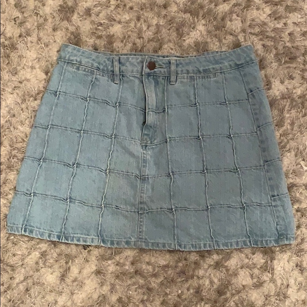 Light wash jean skirt